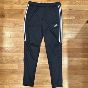 Adidas Kids Navy Joggers with White Stripes